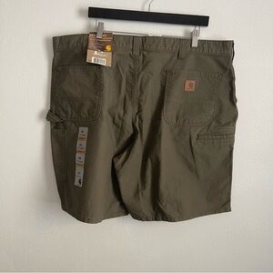 NWT Men's 44 waist new Carhartt shorts with cell phone pocket brown color